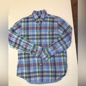 Ralph Lauren Blue, Green & Red Plaid Button-Down Shirt